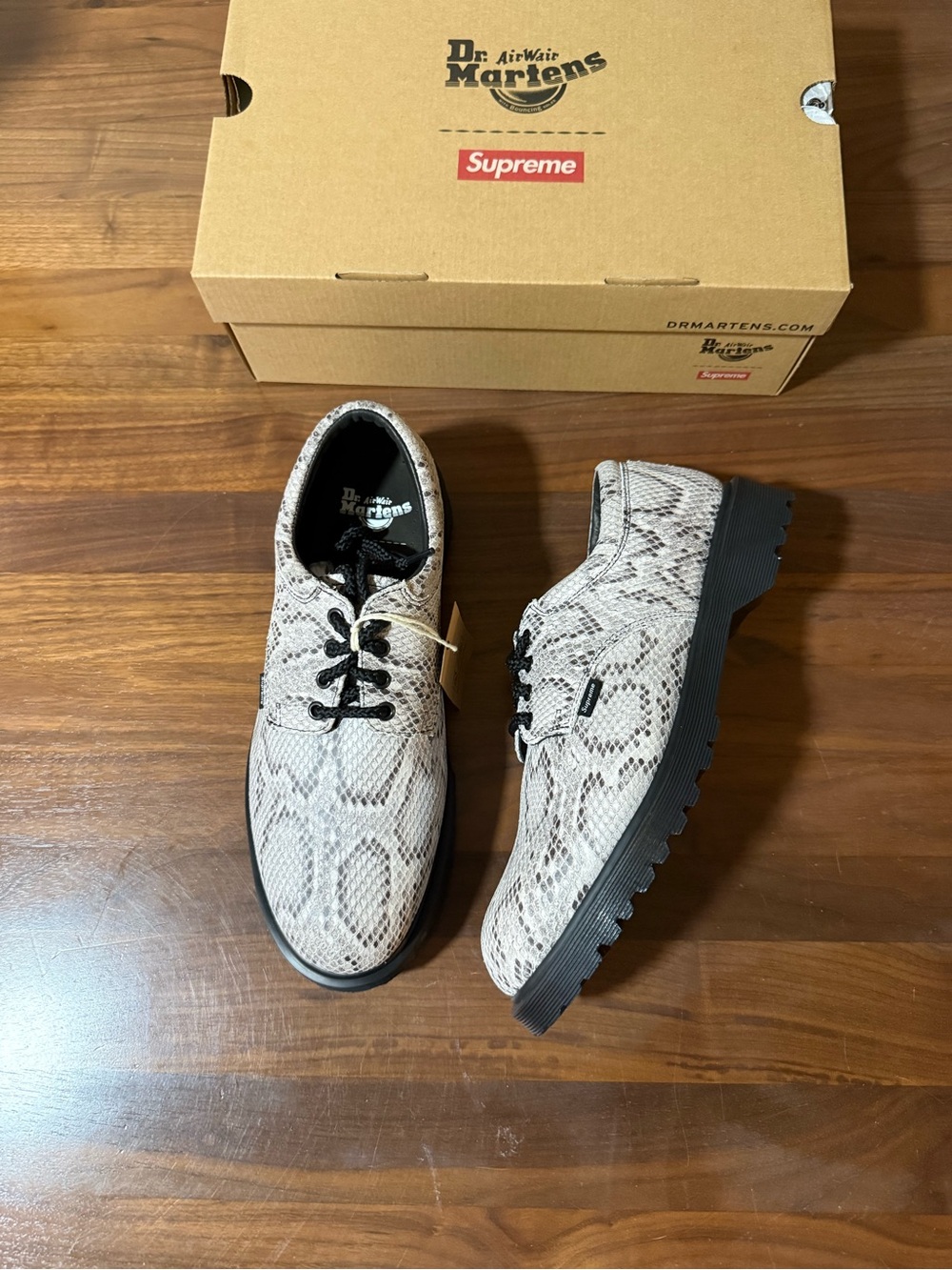 Supreme®/Dr. Martens Postal Supreme Snakeskin Snake Print Matte SS26 Size 11
